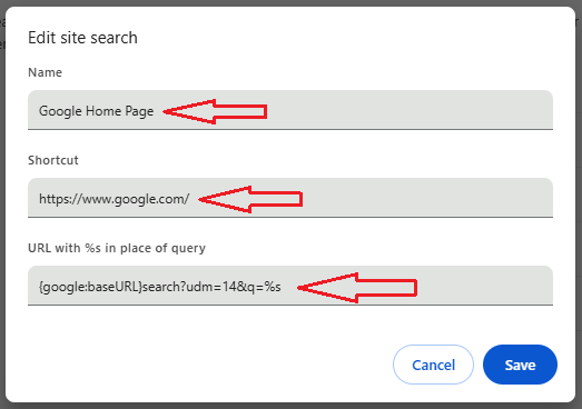 Create a Custom Search Engine in Chrome Desktop