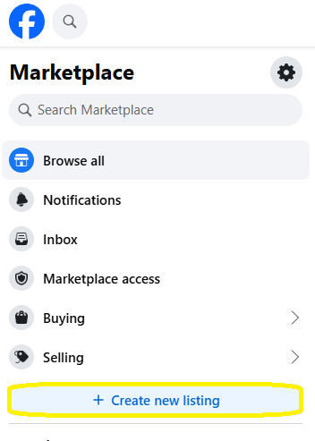 Create new listing