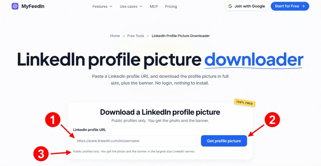 MyFeedIn LinkedIn Profile Downloader