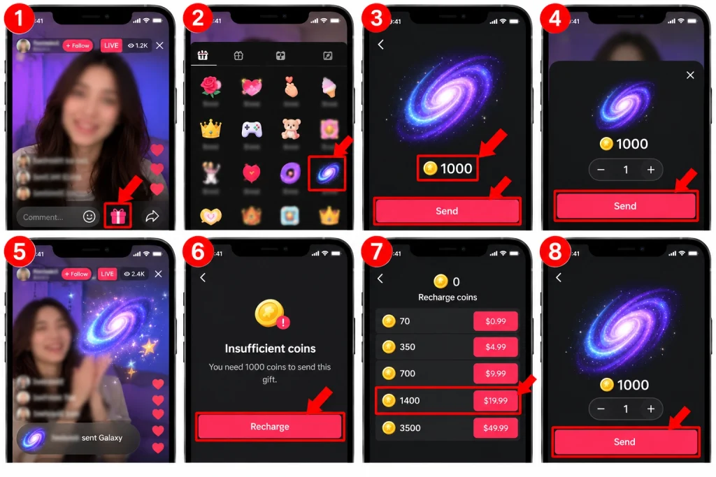 How to Send a Galaxy Gift on TikTok LIVE