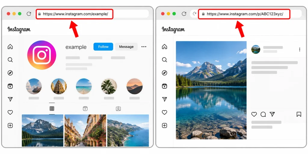 Instagram URL Guide Profile and Post
