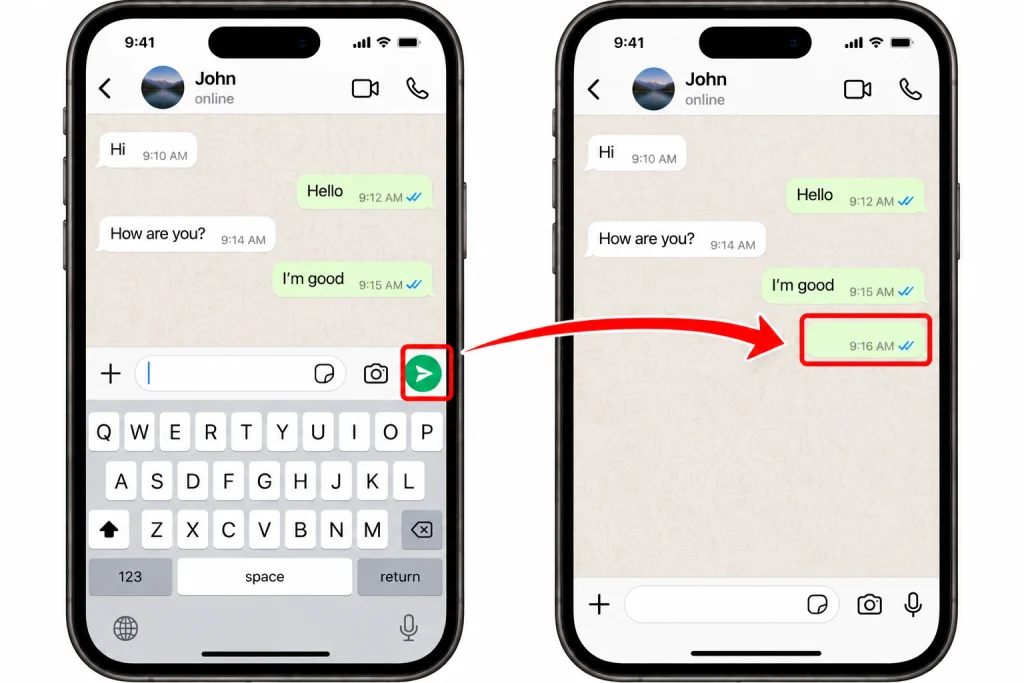 Sending a Blank WhatsApp Message