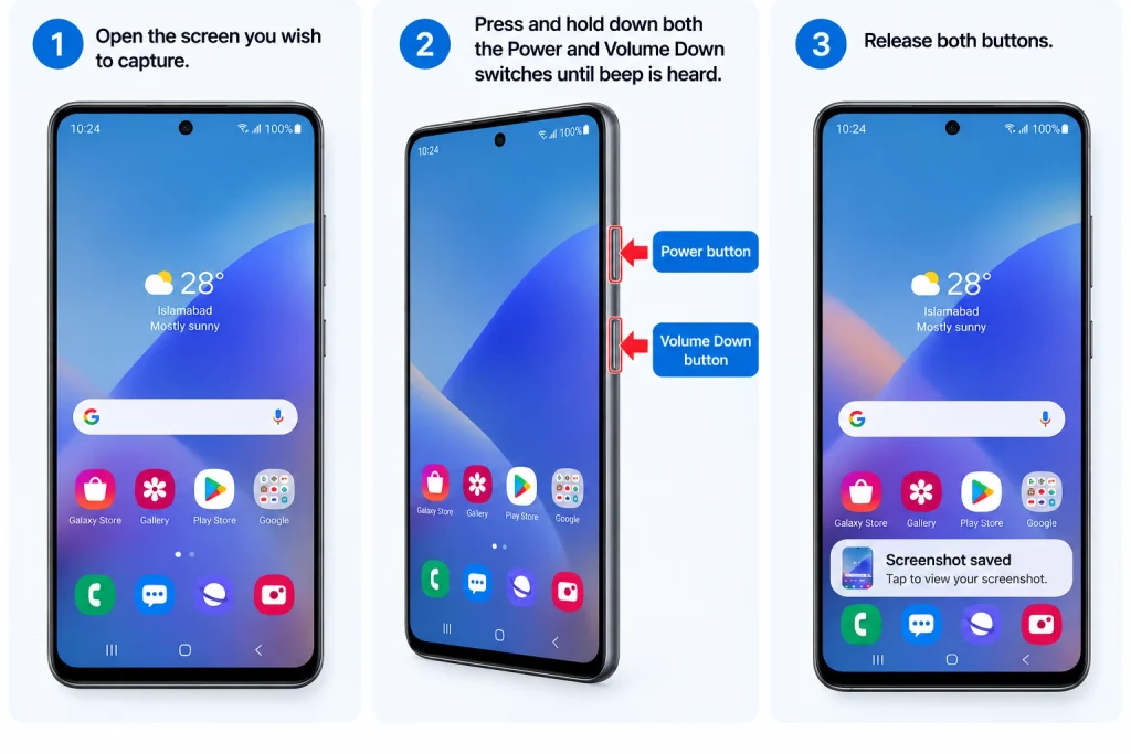 Three-Step Android Screenshot Guide