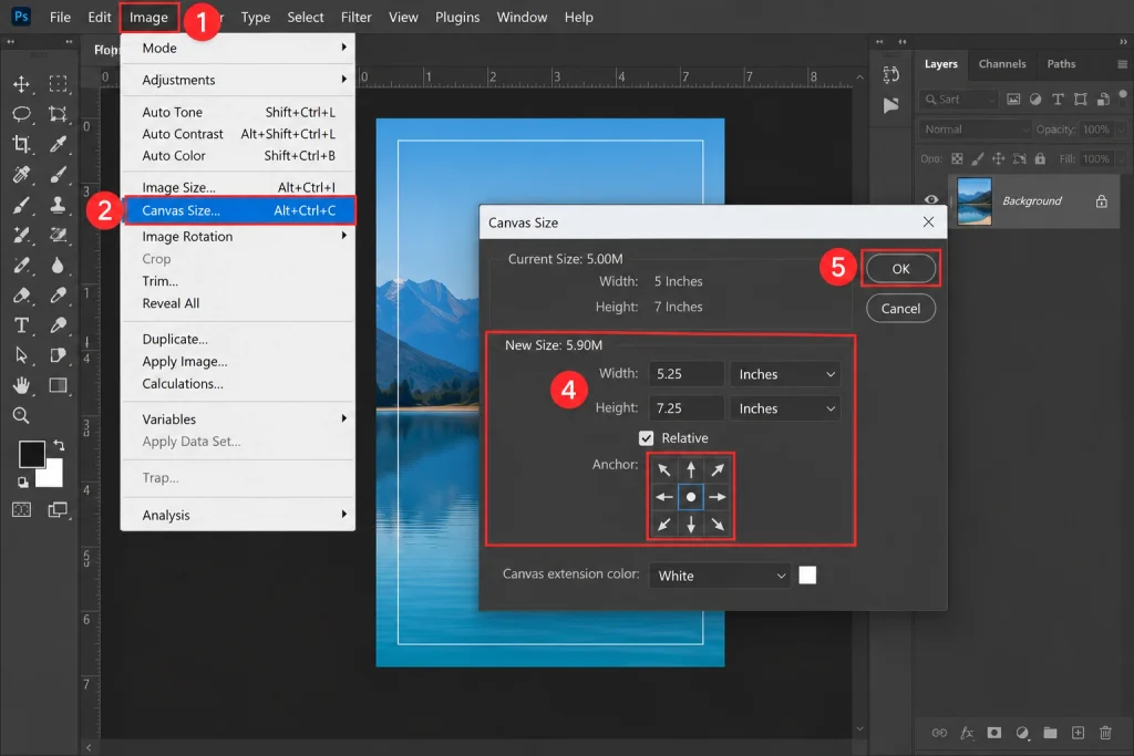 Photoshop Canvas Bleed Setup Tutorial