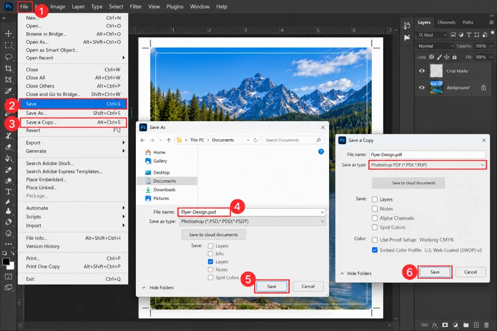 Photoshop PDF Save Workflow Tutorial